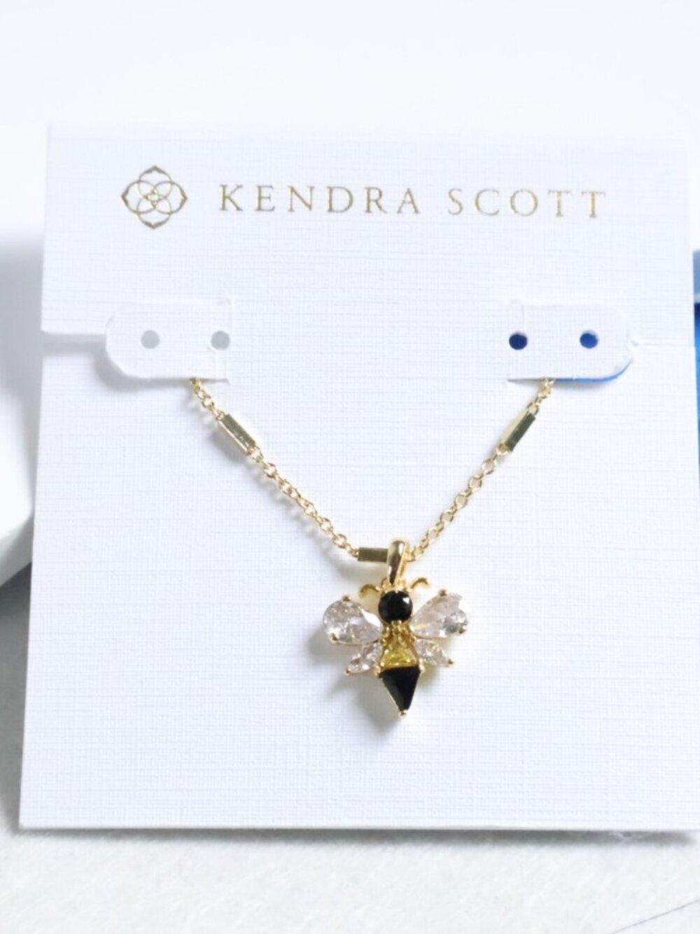 Kendra Scott Bee Gold Crystal Necklace NEW Perfect condition